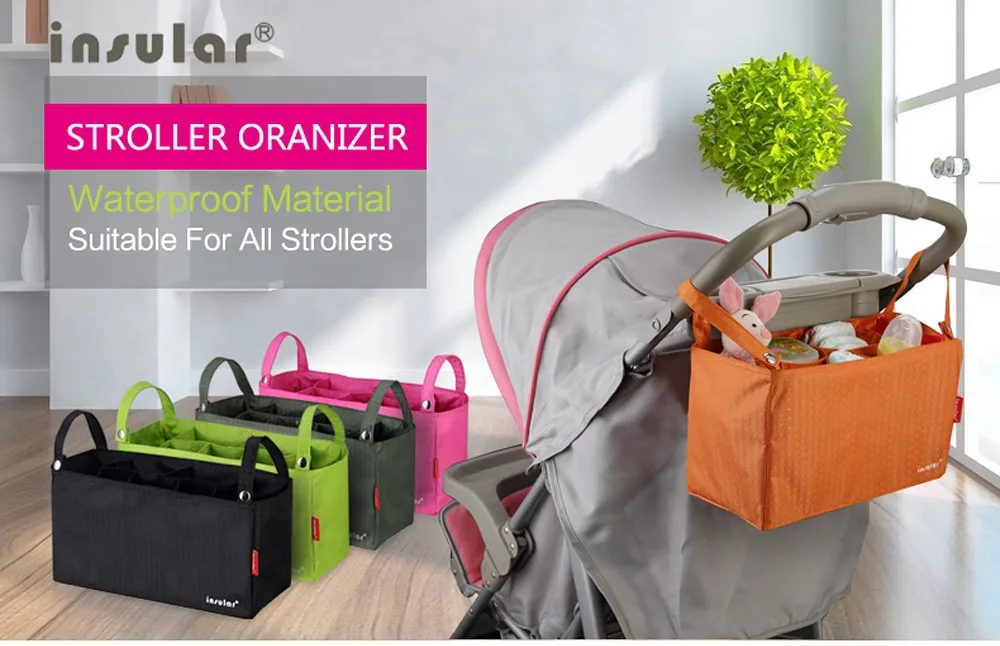 INSULAR стиль сумки для коляски Органайзер детские пеленки пеленальные сумки вкладыш