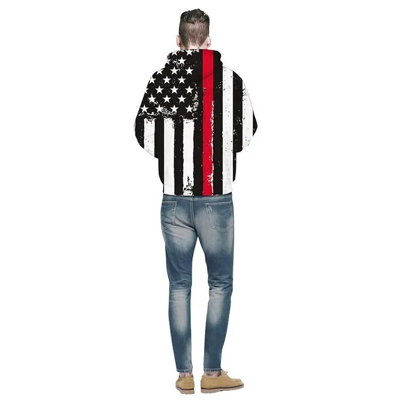Headbook Fashion 3d Print Hoodies Men/Women Thin Cool 3d Sweatshirts Stars Striped USA Flag Print Hooded Hoodies YXQL596