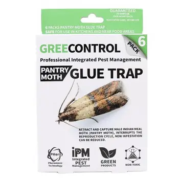 

6Pcs Moth Traps Environmentally Friendly Insect Trapper Home Non-toxic Indian Gluten Pheromone Catcher