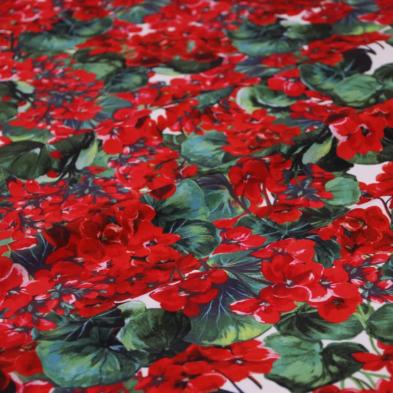 145 см ширина Портофино принт маленький стрейч полиэстер ткань для женщин летнее платье юбка швейная DIY-BF059