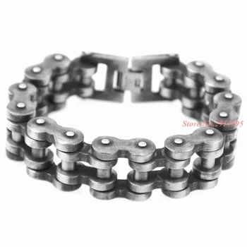 

Punk 23mm Wide 16L Stainless Steel Bracelet Men Biker Bicycle Motorcycle Chain Men's Bracelets Mens Fashion Jewelry