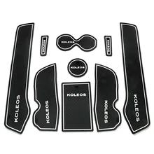 Синий красный белый светящийся Логотип наклейки подходят для Renault Koleos 2013- силикагель нескользящий коврик 9 шт. внутренние коврики автомобильные аксессуары