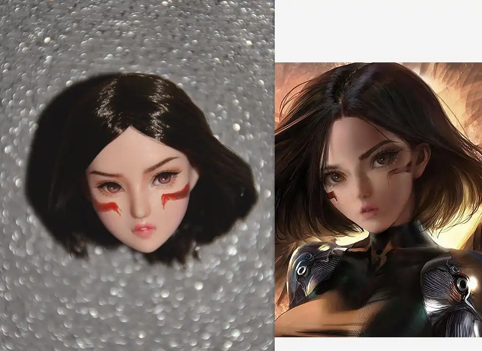 Estartek手メイクカスタマイズsy44 1 6オビツバトル女の子alitaヘッドスカルプトphicen用アクションフィギュアdiy アクション トイ フィギュア Aliexpress