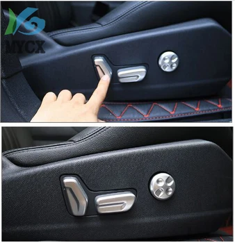 

For Peugeot 3008 GT 2017 2018 Chrome Interior Seat Adjustment Switch Knob Button Control Cover Trim Garnish Molding Car Styling