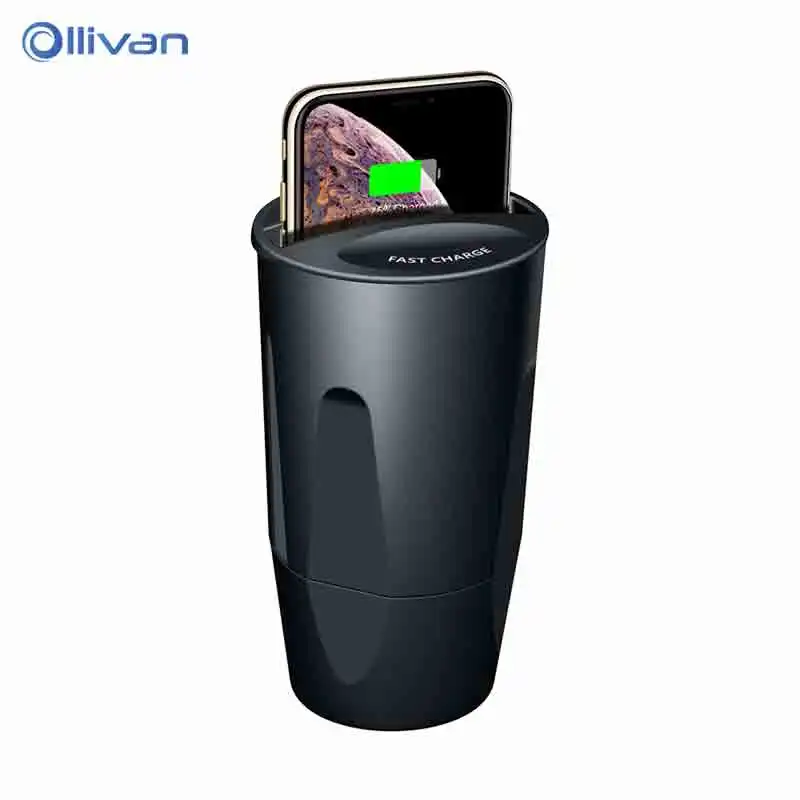 X9 Qi Car Wireless Fast Charger Cup For Iphone 8 X Charge Holder Charge Stand For Iphone Xs Max Xr X 8 Plus For Samsung Note10 9