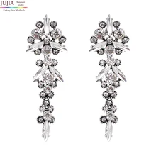 JUJIA дизайн трендовые Модные женские Кристальные трендовые массивные серьги для женщин ювелирные изделия Цена по прейскуранту завода
