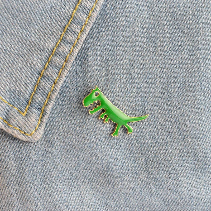 

Explosion Cartoon Animals Cute Green Dinosaur Brooches Alloy Brooch Badges for Clothing Decoration Accessories Gifts for Kids