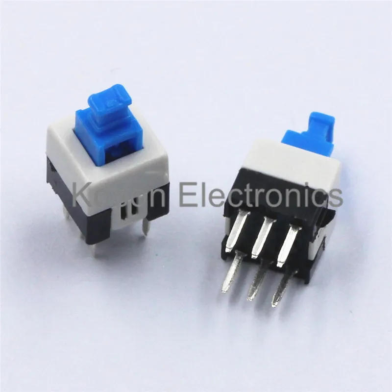 

20pcs 6Pin Push Tactile Power Micro Switch Self lock On/Off button Latching switch 8x8mm 8*8mm