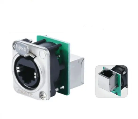

10Pcs/Lot D-Type NE8FDP Ethercon RJ45 Feedthru D-Series Panel Mount Jack Chassis Panel Mount Connector