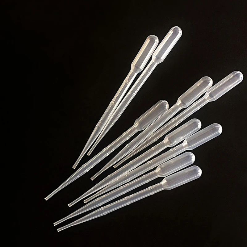 50 pcs Plastic pasteur pipette,Capacity 2ml,Plastic straw,Disposable Plastic Eye Dropper