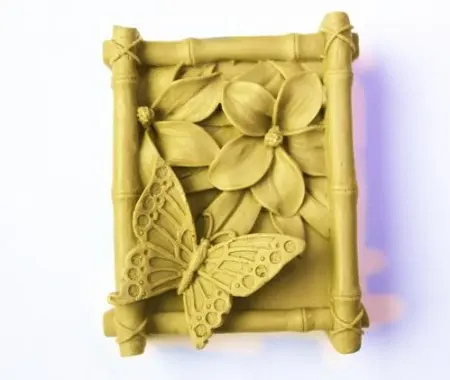 

3.3" Butterfly in Bamboo 50190 Craft Art Silicone Soap mold Craft Molds DIY