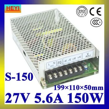 

single output switching power supply 27V 5.6A 100~120V/200~240V AC input LED power supply 150W 27V transformer
