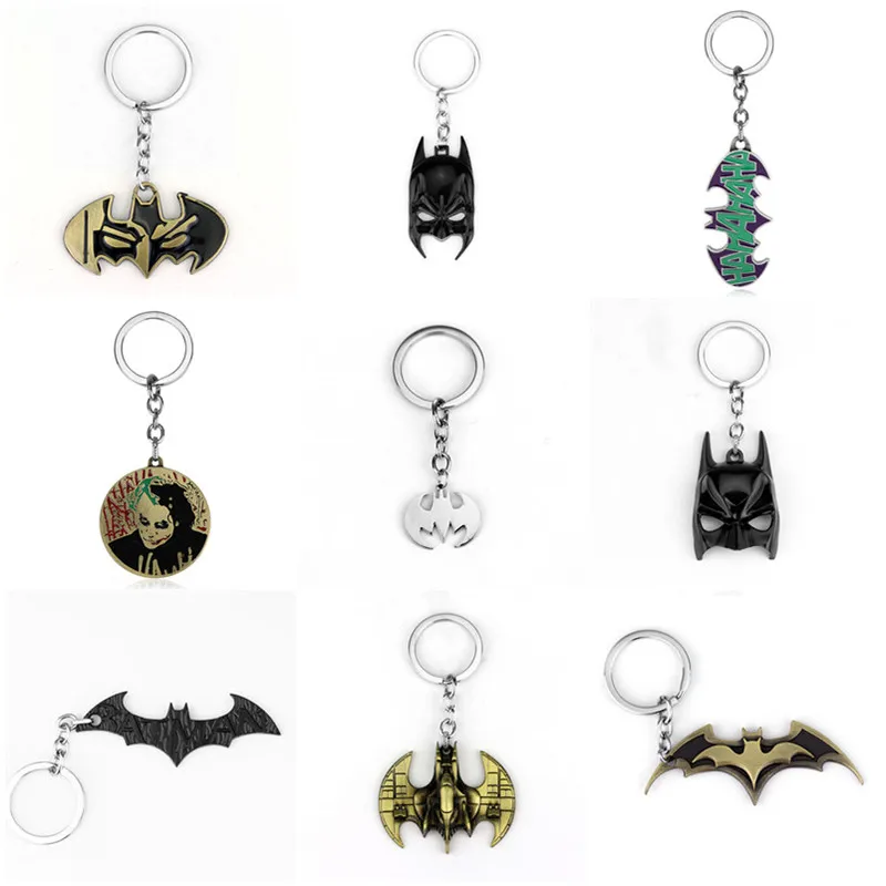 

2019 New Fashion Avenger Union Batman keychains For Bag Key Holder Charm Hanging pendant Car Key Chains Key Ring Women & Men