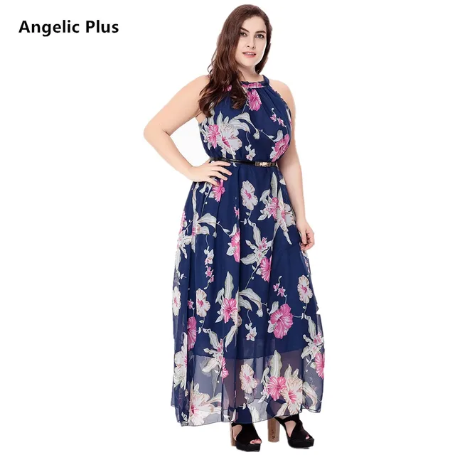 Angelic Plus 2018 New Fashion Summer Women Sleeveless O neck Floral ...