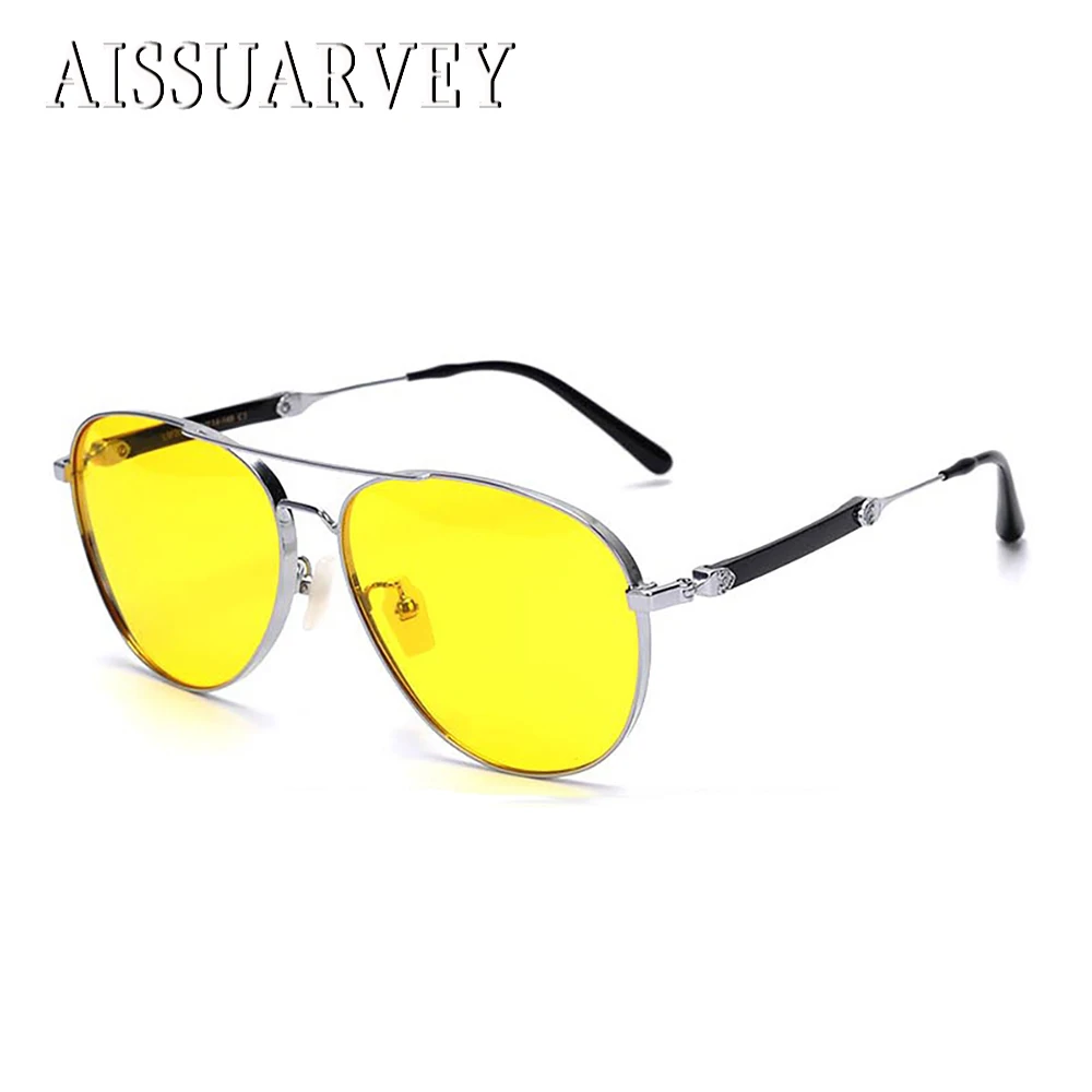 Ацетатный титановый роскошный светильник, фирменный дизайн, UV400, высокое качество, поляризованные солнцезащитные очки для мужчин, для вождения, желтые солнцезащитные очки - Цвет линз: Цвет: желтый
