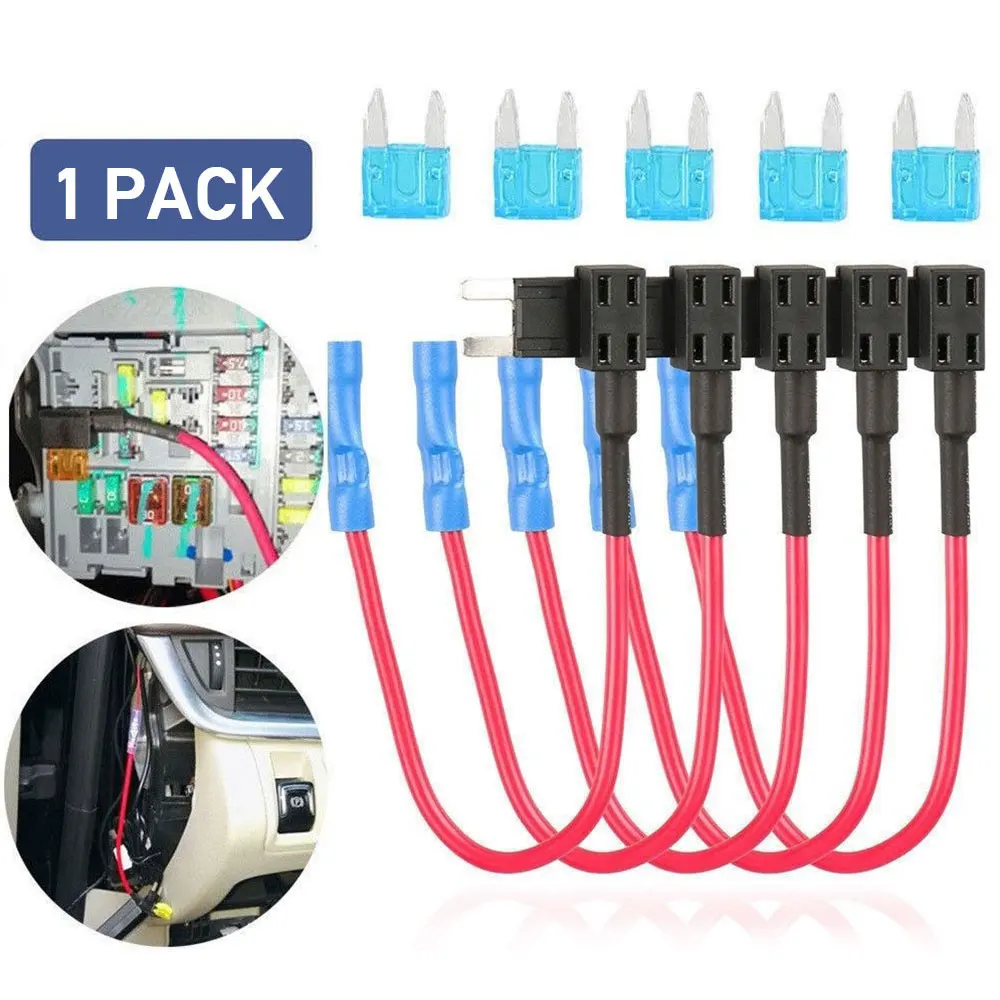 

VEHEMO V-ACS 12V Add A Circuit Car Add A Circuit Mini ATM Middle Standard Blade Fuse Portable Auto Add Circuit Adapter Kit