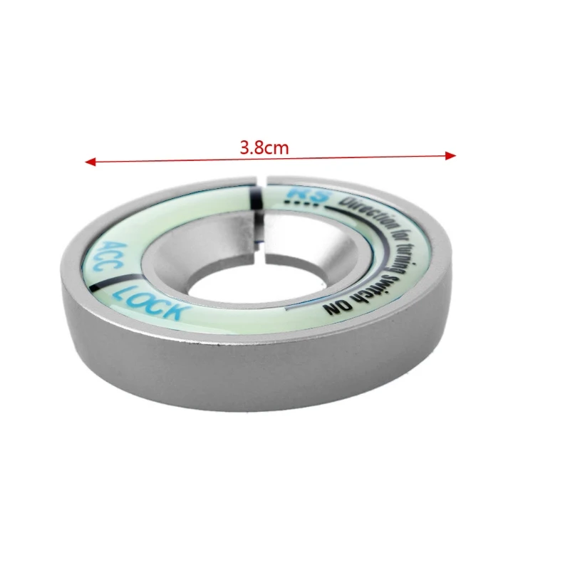 Автомобильная светящаяся наклейка на зажигание кольцо для ключа переключатель декор наклейка для Skoda Octavia Fabia YETI VW Passat Bora POLO GOLF 6 Jetta MK5 MK6 - Название цвета: Silver