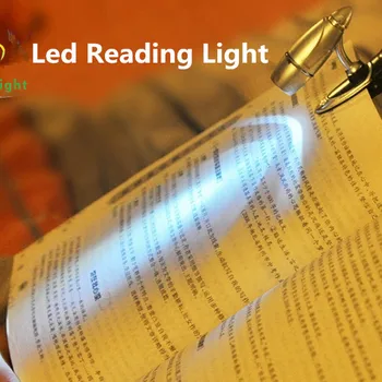 LED 독서 책 라이트 리더, 서예 스크립트 스타일, 편리한 1W 절약, 저전력 총알 크기 클램프, 무료 배송