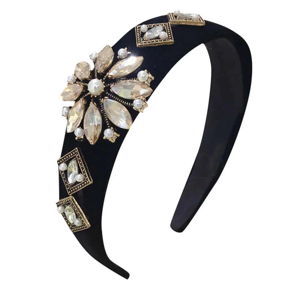 

2019 new Резинка для волос flowers super flash wide side headband headband wholesale free shipping A4