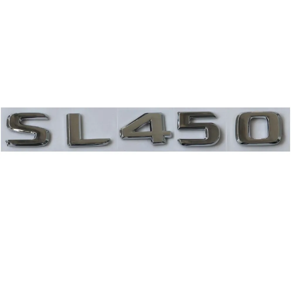 

Newest Chrome ABS Rear Trunk Letters Badge Badges Emblem Emblems Sticker for Mercedes Benz SL Class SL450 2017