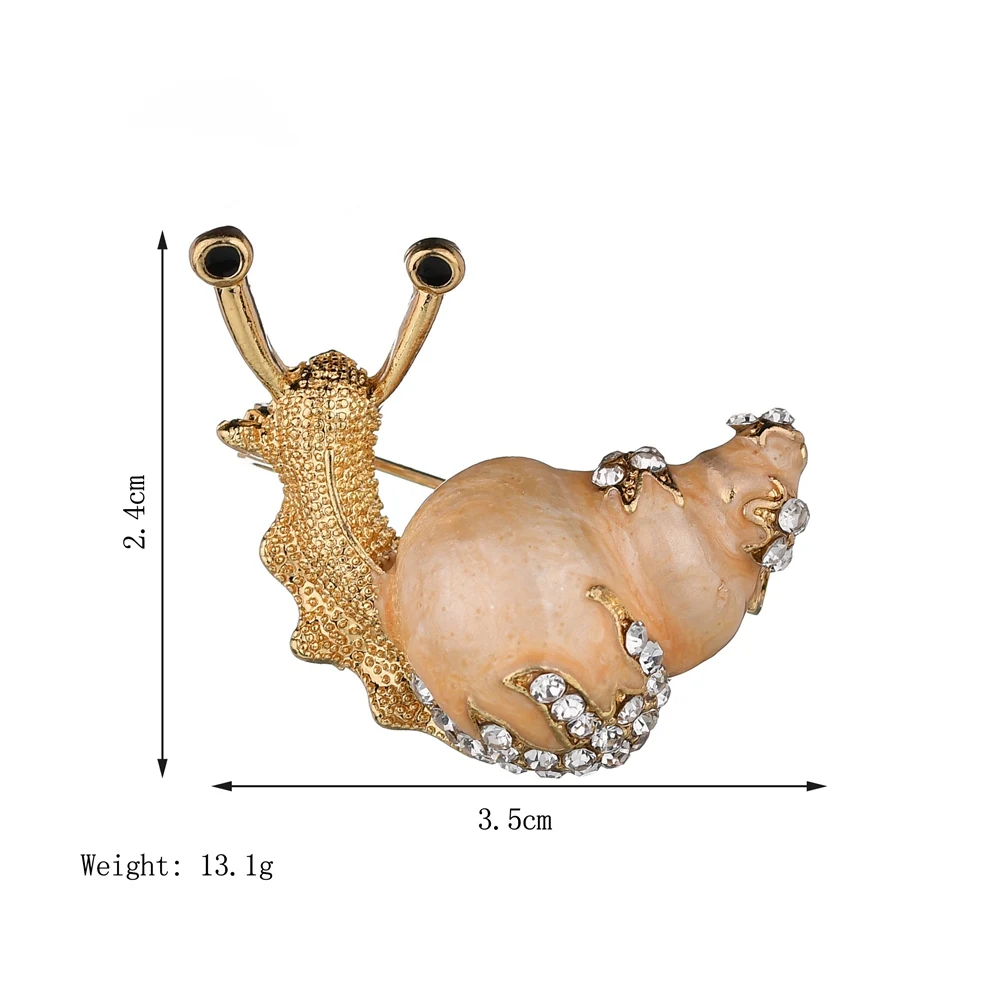 Terreau Kathy, 3 цвета, стразы, броши в виде улитки для женщин, милая маленькая брошь в виде насекомых, модная эмалированная булавка для женщин