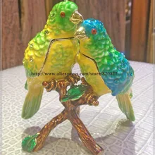 Новые ювелирные изделия с кристаллами шкатулка для бижутерии коробка для птиц кристаллы шкатулка для ювелирных изделий, брелок, коробка для таблеток брелок в виде фигурки