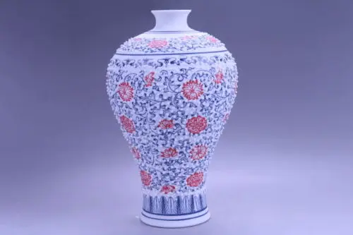 Exquisite chinese painting flower porcelain Vase qianlong mark hp151 | Дом и сад