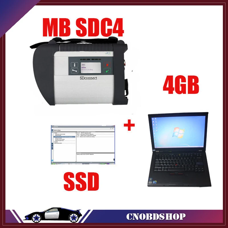 V2019.07 MB SD C4 Звезда Диагностика с 240GB SSD программное обеспечение плюс вторая рука T410
