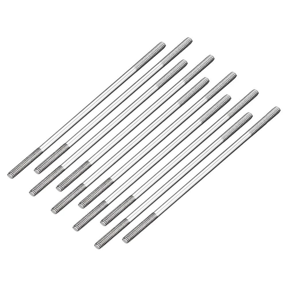 Uxcell 10pcs Stainless Steel M2 Pushrod Connector Rod Linkage L30mm