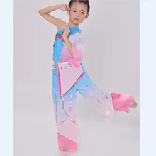 Китайский народный танец костюм Янко танцевальная одежда для девочек китайский веер танцевальная одежда для традиционного китайского танца одежда