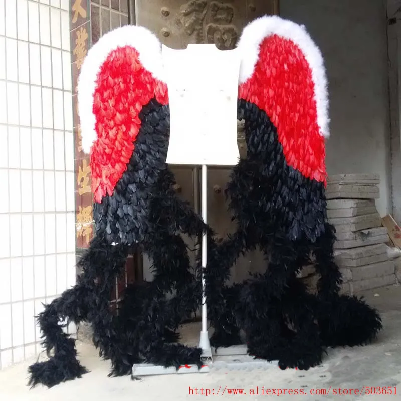 

Auto models stage show big feather angel wings high quality Cosplay costumes fairy wings Pure handmade EMS free shipping