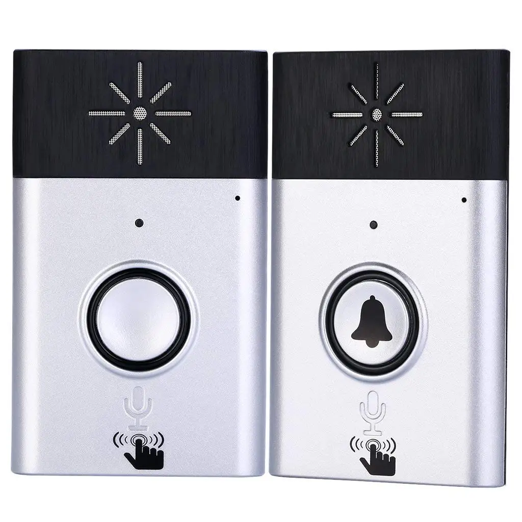 

149*146*34mm Home Wireless Voice Intercom Doorbell Intercom Voice Transmitter Doorbell 1Transmitter +1/2/3 Receiver 200m