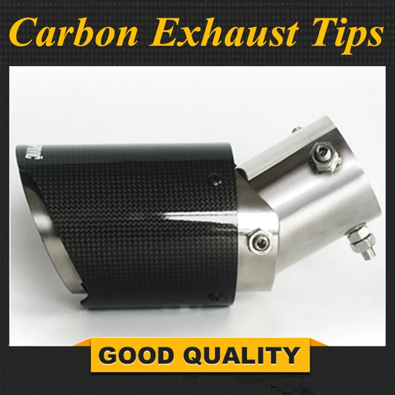 

1PC Universal Akrapovic Tips Carbon Fiber Exhaust Pipe Modified For Ford Toyota Renault Opel Automobiles Car Styling Accessories