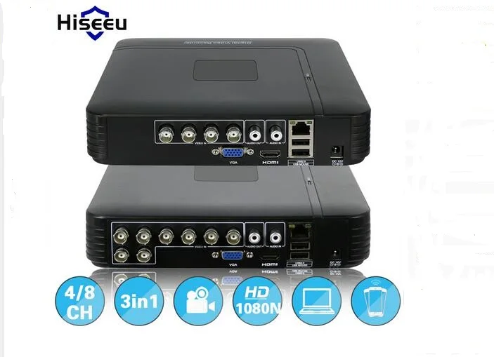 Hiseeu ahdnh 1080n 4ch 8ch видеонаблюдения DVR мини видеорегистратор для комплект VGA HDMI