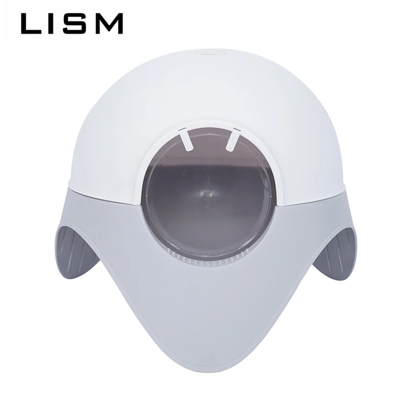 

Original Cat Litter Box Cute Fully Enclosed Plastic Litter Box for Pet Cat Toilet Space Ship Space Capsule Shape Cat Litter Beds