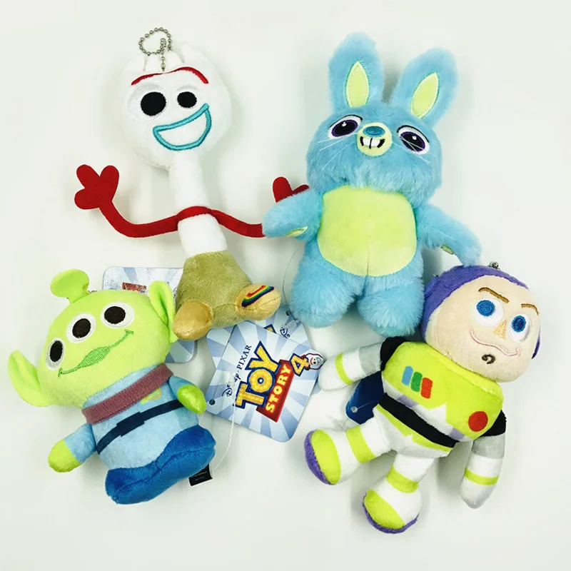 

12cm Toy Story 4 Plush Stuffed Dolls Forky Bunny Alien Buzz Lightyear Stuffed Figure Cartoon Gift For Children Kids