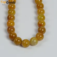 TopGoods натуральный огромный желтый Vien Агат 20 мм большой размер Круглый свободный камень DIY ожерелье с подвесками браслет ювелирные изделия серьги аксессуар