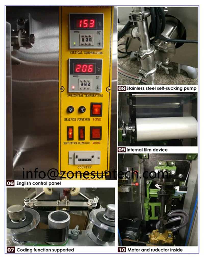 ZONESUN автоматическая машина для упаковки жидкостей упаковочная машина для наполнения и запечатывания жидкого молока упаковочная машина