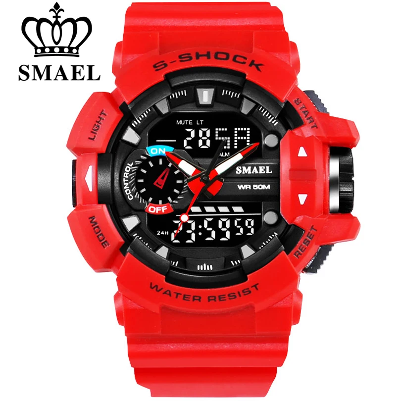 Aliexpress Buy SMAEL Sports Watches For Men Waterproof Analog LED 