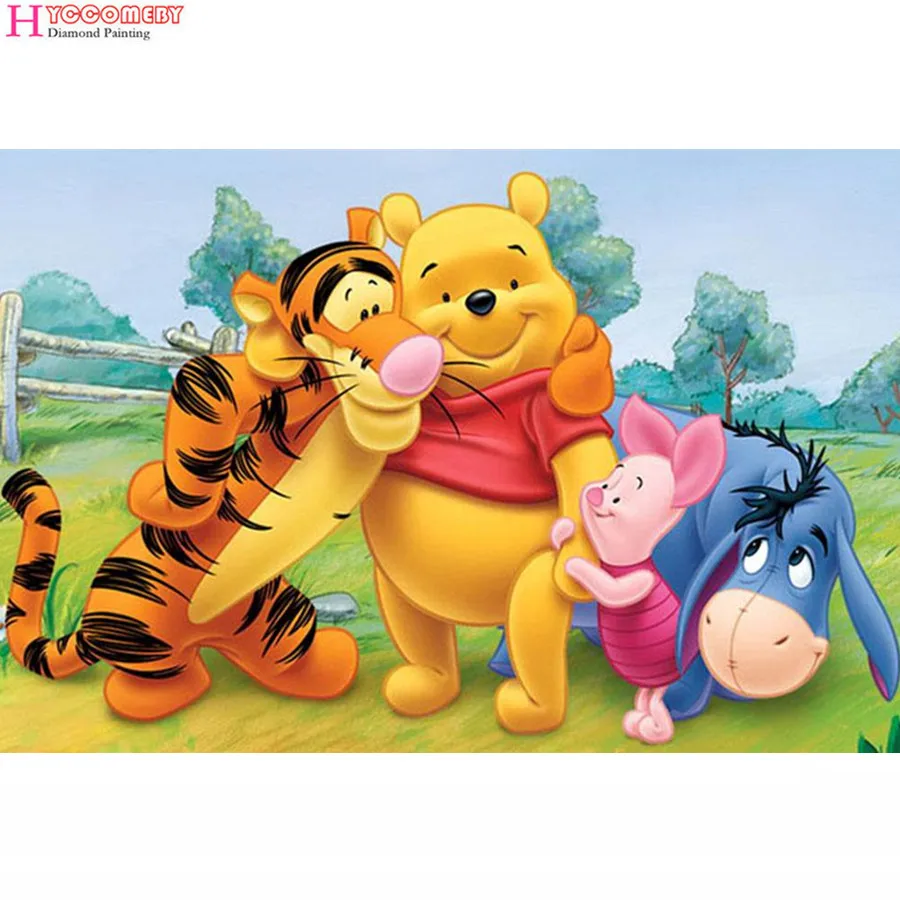 

Full Drill 5 DIY Cartoon horse Diamond Painting Winnie the Pooh Embroidery Cross Stitch Mosaic Home Decor christmas unicorn