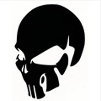 

(50 pcs /lot) Wholesale HUMAN SKULL Vinyl Decal Sticker Window Wall Car Bumper Laptop Skeleton Car Sticker Decoration Styling
