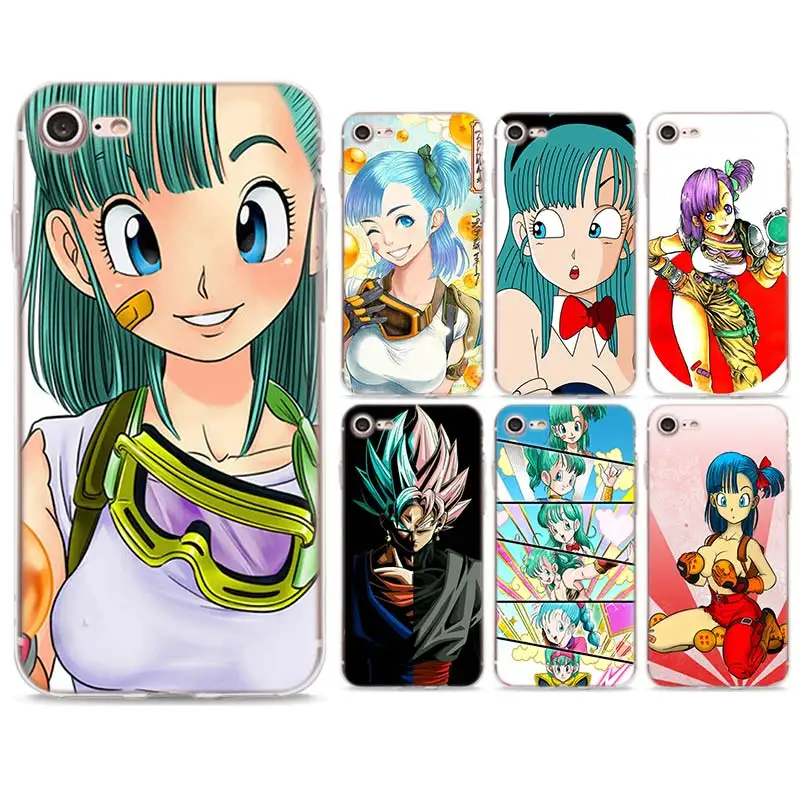 

dragon ball z bulma Silicone case cover for Apple iPhone 7 8 Plus 6 6s Plus 5 5s X XR XS MAX TPU Soft Phone cases