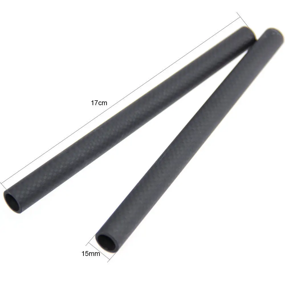 CAMVATE _17cm Length _15mm Carbon Fiber Rod _for _DLSR Rigs _Camera Cage Tripod Mount (1)