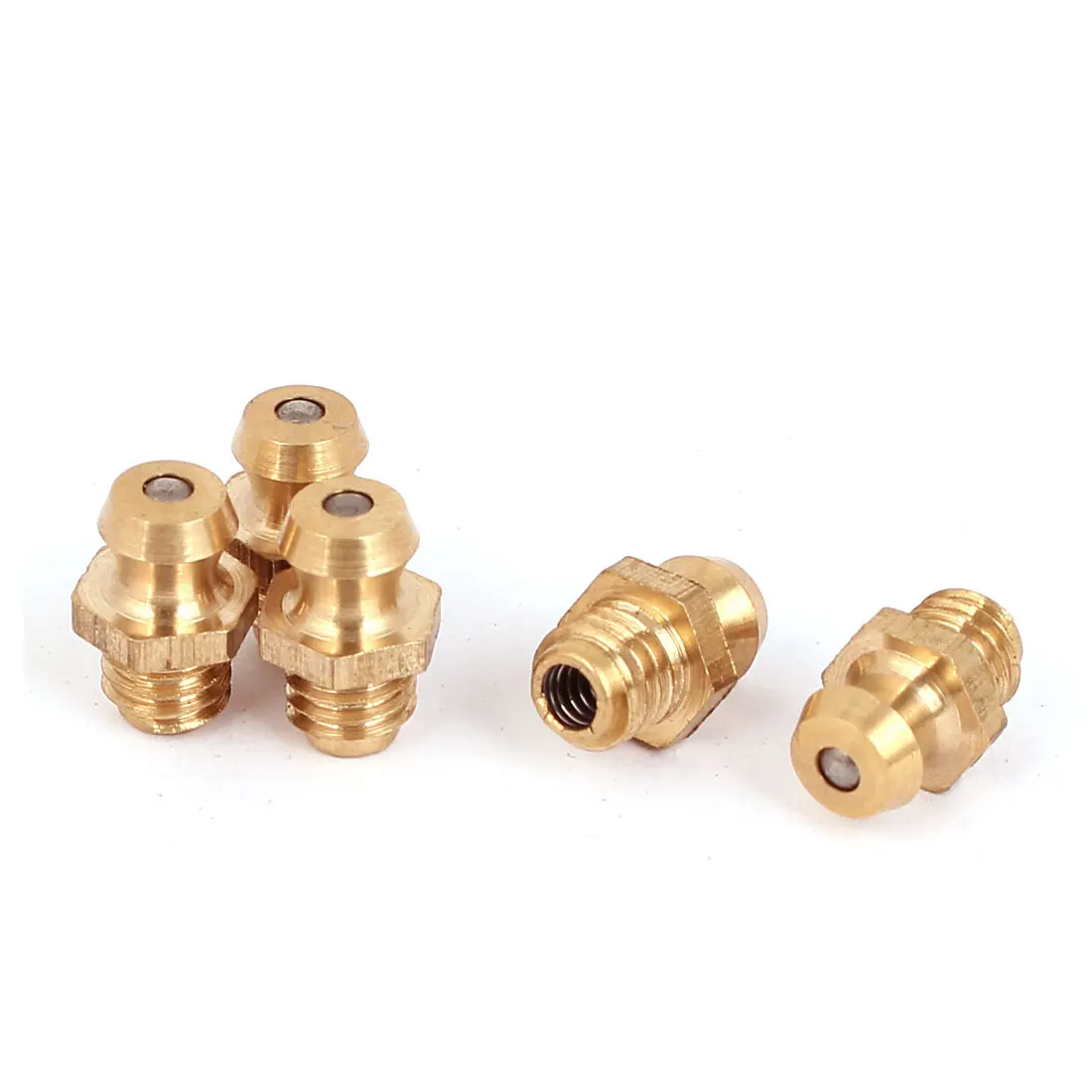 X Autohaux M6 Male Thread 1Mm Pitch Straight Type Brass Zerk Grease