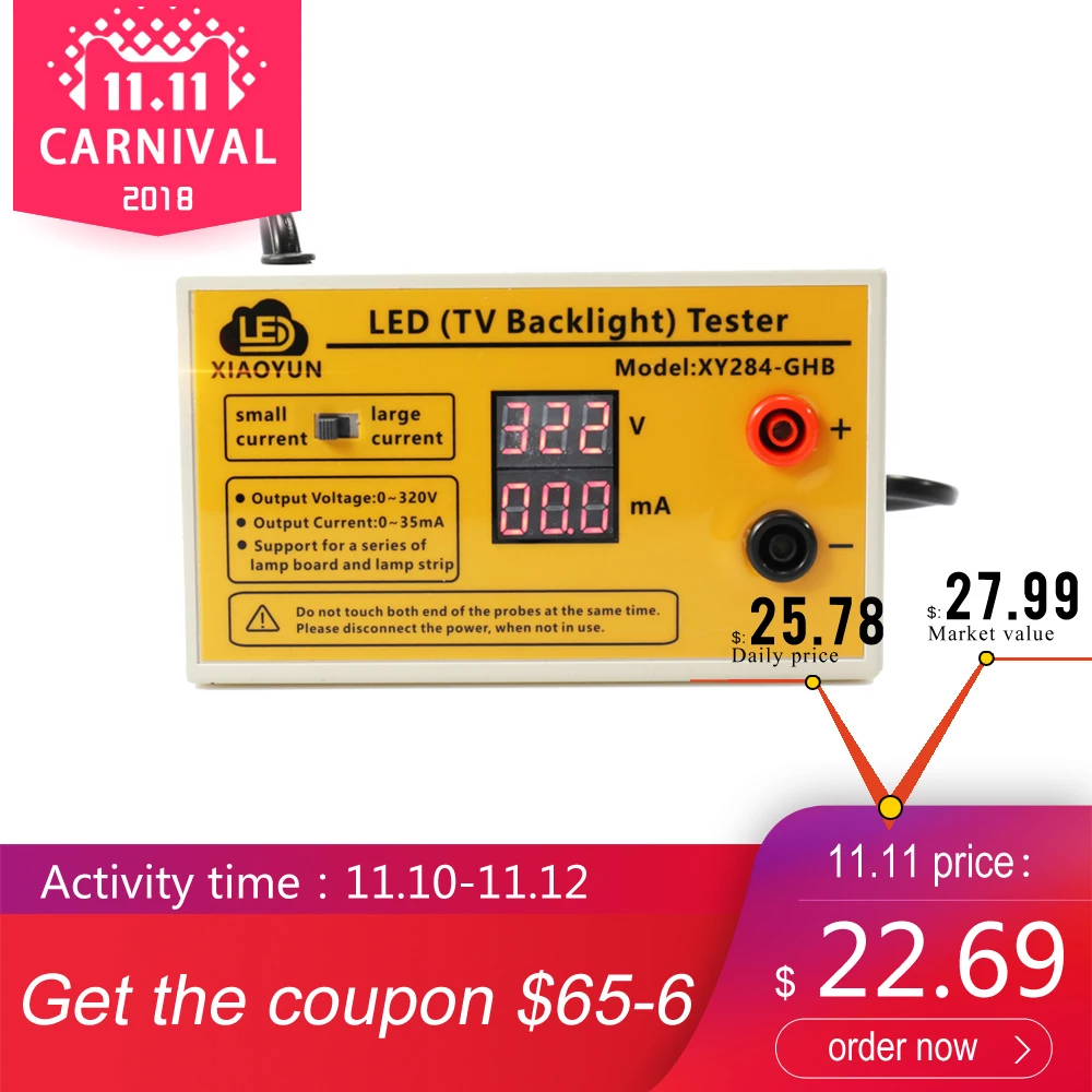 

0-320V Output LED TV Backlight Tester LED Strips Test Tool with Current and Voltage Display for All LED Application