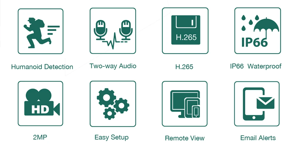 H.265 8CH 1080P POE CCTV система безопасности NVR Комплект Двухсторонний аудио 2MP ИК Открытый водонепроницаемый AI IP камера P2P комплект видеонаблюдения