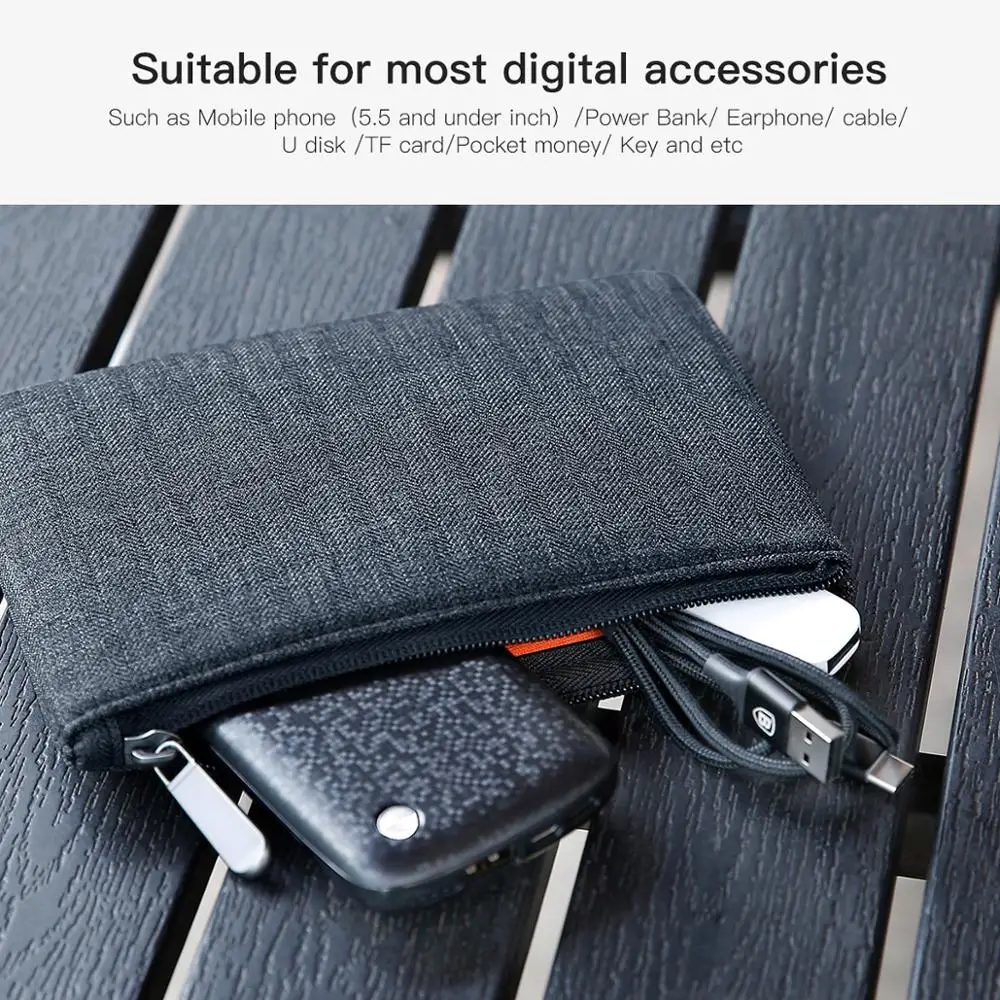 Baseus Portable Mobile Phone Pouch Bag for iPhone Samsung Xiaomi Huawei Bag Case for Cell Phone Accessories Storage Handbag Bag