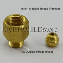 TIG сварки адаптер горелки M16* 1,5 1/4G соединительный кабель с разъемом кабеля совместных изменения высокое качество
