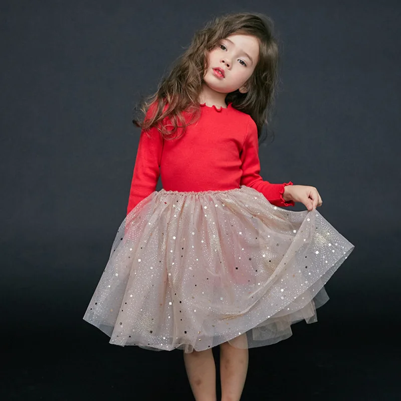 Mayfair Cabin/Одежда для девочек Одежда для детей вечерние платья-пачки в горошек с длинными рукавами для девочек платье принцессы с пентаграммой