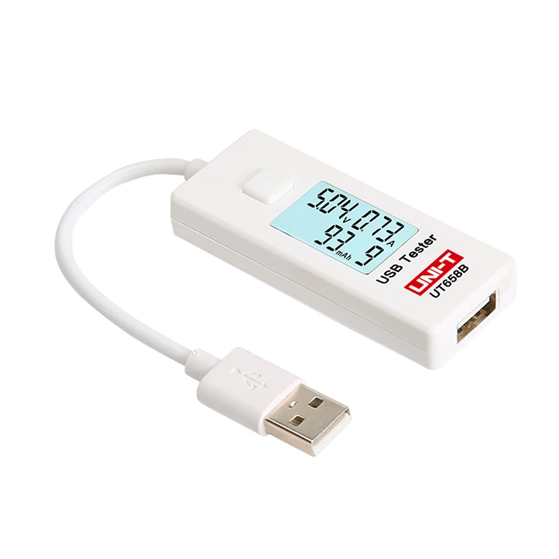

Professional UNI-T UT658B Digital USB Testers Testable Stable Input Voltage Range From 3V to 9.0V UT658 with LCD Backlight US